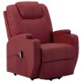 Sillón elevable cuero sintético rojo tinto de vidaXL, Sillones - Ref: Foro24-289754, Precio: 486,99 €, Descuento: %