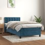 Box spring bed with dark blue velvet mattress 90x200 cm by vidaXL, Beds and slatted bases - Ref: Foro24-3141525, Price: 299,6...