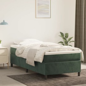 Box spring bed with dark green velvet mattress 80x200 cm by vidaXL, Beds and slatted bases - Ref: Foro24-3144648, Price: 241,...