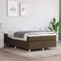 Cama box spring con colchón tela marrón oscuro 120x200 cm de vidaXL, Camas y somieres - Ref: Foro24-3144509, Precio: 354,31 €...