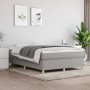 Box spring bed with light gray fabric mattress 140x200 cm by vidaXL, Beds and slatted bases - Ref: Foro24-3144522, Price: 404...