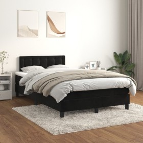 Box spring bed with black velvet mattress 120x200 cm by vidaXL, Beds and slatted bases - Ref: Foro24-3141535, Price: 384,83 €...