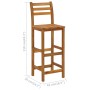 Kitchen stools 4 units solid acacia wood by vidaXL, Garden chairs - Ref: Foro24-310286, Price: 229,99 €, Discount: %