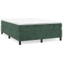 Box spring bed with dark green velvet mattress 140x190 cm by vidaXL, Beds and slatted bases - Ref: Foro24-3144678, Price: 393...