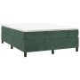 Box spring bed with dark green velvet mattress 140x190 cm by vidaXL, Beds and slatted bases - Ref: Foro24-3144678, Price: 393...