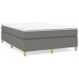 Cama box spring con colchón tela gris oscuro 140x200 cm de vidaXL, Camas y somieres - Ref: Foro24-3144523, Precio: 405,48 €, ...