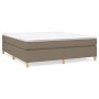 Box spring bed with taupe gray fabric mattress 180x200 cm by vidaXL, Beds and slatted bases - Ref: Foro24-3144542, Price: 542...