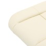 Recliner chair with footrest PE leather cream curved wood by vidaXL, Armchairs - Ref: Foro24-289859, Price: 360,99 €, Discoun...