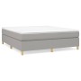 Box spring bed with light gray fabric mattress 180x200 cm by vidaXL, Beds and slatted bases - Ref: Foro24-3144538, Price: 509...