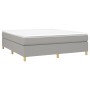 Cama box spring con colchón tela gris claro 180x200 cm de vidaXL, Camas y somieres - Ref: Foro24-3144538, Precio: 509,14 €, D...