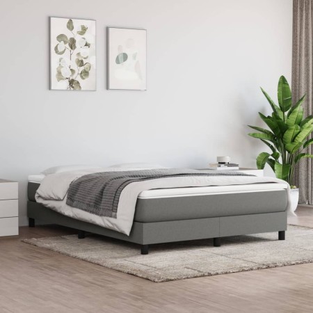 Box spring bed with dark gray fabric mattress 140x200 cm by vidaXL, Beds and slatted bases - Ref: Foro24-3144078, Price: 388,...