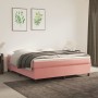 Boxspringbett mit rosa Samtmatratze 180x200 cm von vidaXL, Betten und Lattenroste - Ref: Foro24-3144698, Preis: 459,95 €, Rab...