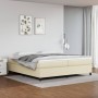 Cama box spring con colchón cuero sintético crema 200x200 cm de vidaXL, Camas y somieres - Ref: Foro24-3144628, Precio: 535,0...