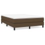 Box spring bed with dark brown fabric mattress 160x200 cm by vidaXL, Beds and slatted bases - Ref: Foro24-3144088, Price: 432...