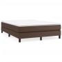 Cama box spring con colchón cuero sintético marrón 140x200cm de vidaXL, Camas y somieres - Ref: Foro24-3144264, Precio: 415,8...