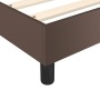 Box spring bed with brown synthetic leather mattress 140x200cm by vidaXL, Beds and slatted bases - Ref: Foro24-3144264, Price...