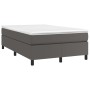 Box spring bed with gray synthetic leather mattress 120x200 cm by vidaXL, Beds and slatted bases - Ref: Foro24-3144600, Price...