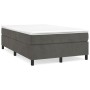 Cama box spring con colchón terciopelo gris oscuro 120x200 cm de vidaXL, Camas y somieres - Ref: Foro24-3144670, Precio: 350,...