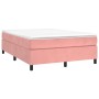 Box spring bed with pink velvet mattress 140x200 cm by vidaXL, Beds and slatted bases - Ref: Foro24-3144686, Price: 423,86 €,...