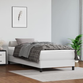 Boxspringbett mit weißer Kunstledermatratze 100x200 cm von vidaXL, Betten und Lattenroste - Ref: Foro24-3144244, Preis: 305,4...