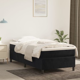 Cama box spring con colchón terciopelo negro 80x200 cm de vidaXL, Camas y somieres - Ref: Foro24-3144647, Precio: 235,41 €, D...