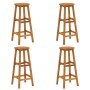 Kitchen stools, set of 4, made of solid acacia wood. by vidaXL, Garden chairs - Ref: Foro24-310285, Price: 158,10 €, Discount: %