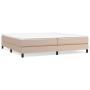 Cama box spring con colchón cuero sintético capuchino 200x200cm de vidaXL, Camas y somieres - Ref: Foro24-3144284, Precio: 55...