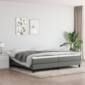 Cama box spring con colchón tela gris oscuro 200x200 cm de vidaXL, Camas y somieres - Ref: Foro24-3144102, Precio: 469,79 €, ...