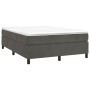 Cama box spring con colchón terciopelo gris oscuro 140x190 cm de vidaXL, Camas y somieres - Ref: Foro24-3144676, Precio: 409,...