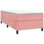 Box spring bed with pink velvet mattress 90x200 cm by vidaXL, Beds and slatted bases - Ref: Foro24-3144662, Price: 290,99 €, ...