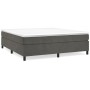 Box spring bed with dark gray velvet mattress 200x200 cm by vidaXL, Beds and slatted bases - Ref: Foro24-3144700, Price: 559,...