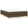 Cama box spring con colchón tela marrón oscuro 140x190 cm de vidaXL, Camas y somieres - Ref: Foro24-3144170, Precio: 364,74 €...