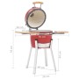 Barbacoa ahumadora Kamado de cerámica 76 cm de vidaXL, Barbacoas - Ref: Foro24-316097, Precio: 309,99 €, Descuento: %