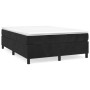 Box spring bed with black velvet mattress 140x190 cm by vidaXL, Beds and slatted bases - Ref: Foro24-3144677, Price: 380,02 €...