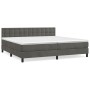 Cama box spring con colchón terciopelo gris oscuro 200x200 cm de vidaXL, Camas y somieres - Ref: Foro24-3141564, Precio: 604,...