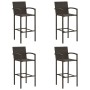 Kitchen stools 4 units brown synthetic rattan by vidaXL, Garden chairs - Ref: Foro24-313454, Price: 179,99 €, Discount: %