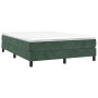 Box spring bed with dark green velvet mattress 140x200 cm by vidaXL, Beds and slatted bases - Ref: Foro24-3144336, Price: 390...