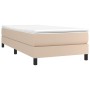 Cama box spring con colchón cuero sintético capuchino 90x200 cm de vidaXL, Camas y somieres - Ref: Foro24-3144242, Precio: 27...