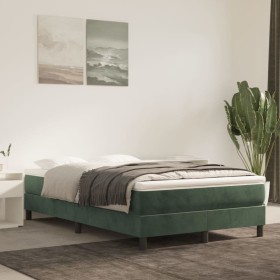 Box spring bed with dark green velvet mattress 120x200 cm by vidaXL, Beds and slatted bases - Ref: Foro24-3144324, Price: 311...