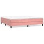 Cama box spring con colchón terciopelo rosa 200x200 cm de vidaXL, Camas y somieres - Ref: Foro24-3144356, Precio: 486,67 €, D...