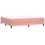 Box spring bed with pink velvet mattress 200x200 cm by vidaXL, Beds and slatted bases - Ref: Foro24-3144356, Price: 486,67 €,...