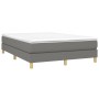 Cama box spring con colchón tela gris oscuro 140x190 cm de vidaXL, Camas y somieres - Ref: Foro24-3144168, Precio: 402,06 €, ...