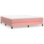 Cama box spring con colchón terciopelo rosa 160x200 cm de vidaXL, Camas y somieres - Ref: Foro24-3144344, Precio: 430,07 €, D...