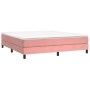 Cama box spring con colchón terciopelo rosa 160x200 cm de vidaXL, Camas y somieres - Ref: Foro24-3144344, Precio: 430,07 €, D...