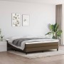 Cama box spring con colchón tela marrón oscuro 180x200 cm de vidaXL, Camas y somieres - Ref: Foro24-3144096, Precio: 456,92 €...