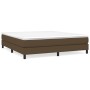 Cama box spring con colchón tela marrón oscuro 180x200 cm de vidaXL, Camas y somieres - Ref: Foro24-3144096, Precio: 456,92 €...