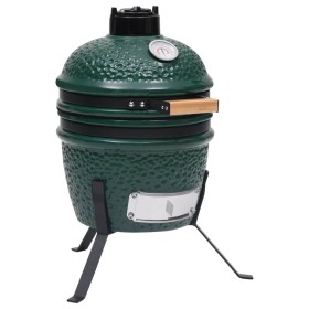 Barbacoa 2 en 1 ahumadora Kamado de cerámica verde 56 cm de vidaXL, Barbacoas - Ref: Foro24-316094, Precio: 227,20 €, Descuen...