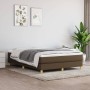 Box spring bed with dark brown fabric mattress 140x200 cm by vidaXL, Beds and slatted bases - Ref: Foro24-3144178, Price: 368...