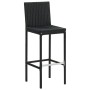 High garden stools cushions 4 pcs black synthetic rattan by vidaXL, Garden chairs - Ref: Foro24-313437, Price: 290,90 €, Disc...