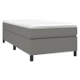 Cama box spring con colchón tela gris oscuro 80x200 cm de vidaXL, Camas y somieres - Ref: Foro24-3144376, Precio: 255,12 €, D...